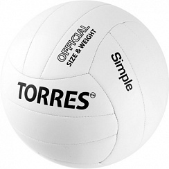 Мяч Torres Simple V32105 синтетическая кожа бело-черный